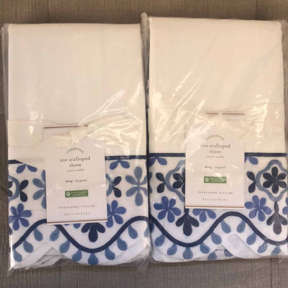 Pottery Barn zoe scalloped sham